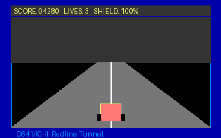 Redline Tunnel — Commodore 64 runtime screenshot 2