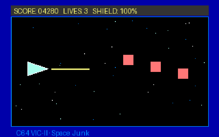 Space Junk — Commodore 64 runtime screenshot 1